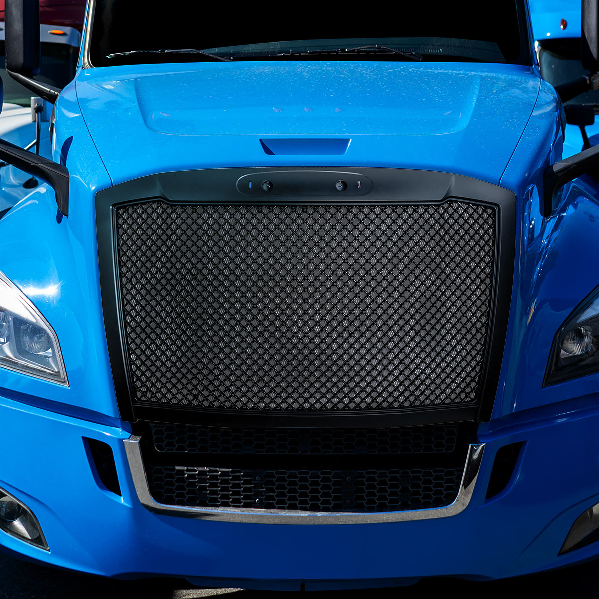 Mesh Grille For 2018-2024 Freightliner Cascadia-Black - Thumbnail 9