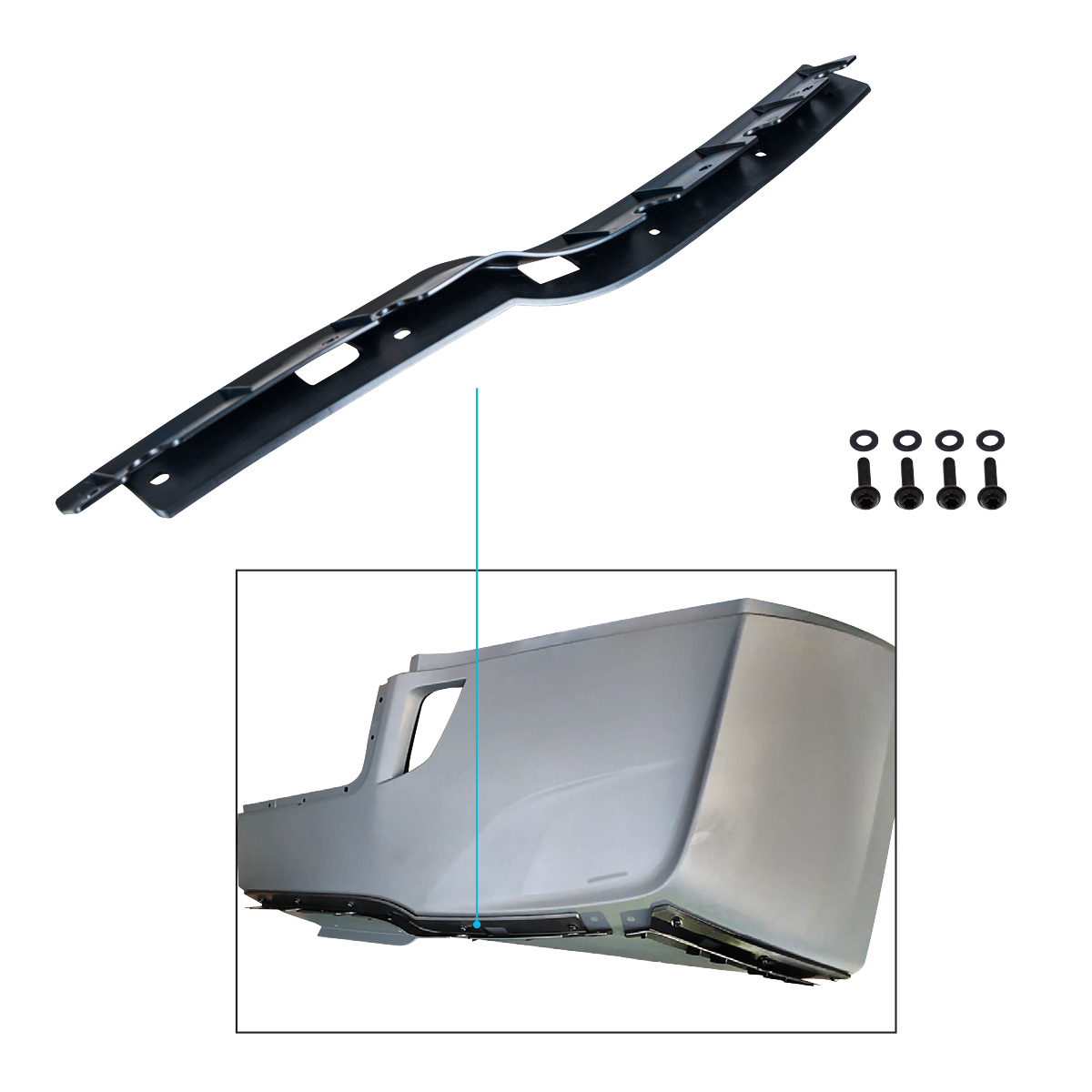 Inner Air Dam Bumper Carrier For 2018-2024 Freightliner Cascadia - Driver - Thumbnail 4