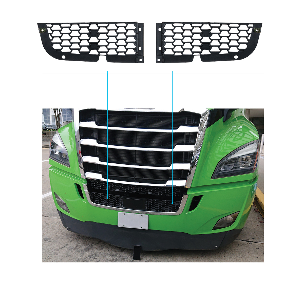 Bumper Mesh For 2018-2024 Freightliner Cascadia - Driver & Passenger - Thumbnail 4