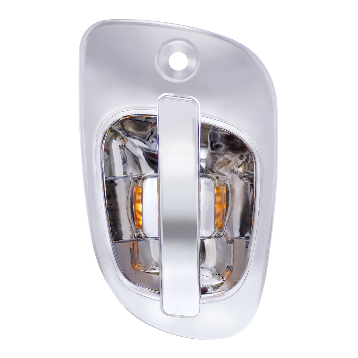6 Amber LED Chrome Door Handle Cover for 2008-2017 Freightliner Cascadia - Passenger - Thumbnail 5
