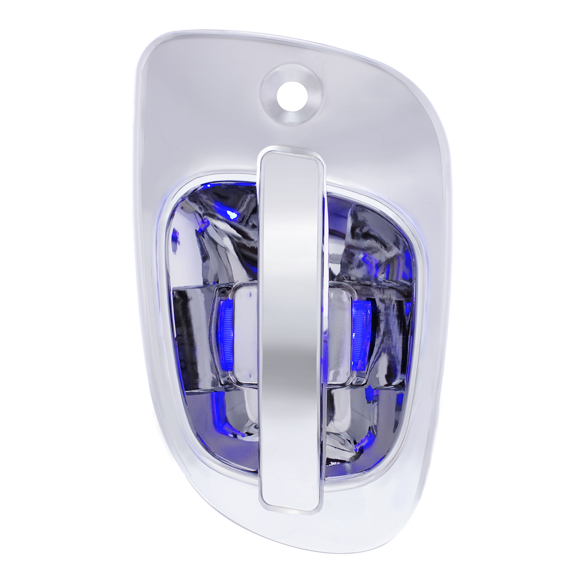 6 Blue LED Chrome Door Handle Cover for Freightliner - Passenger - Thumbnail 5