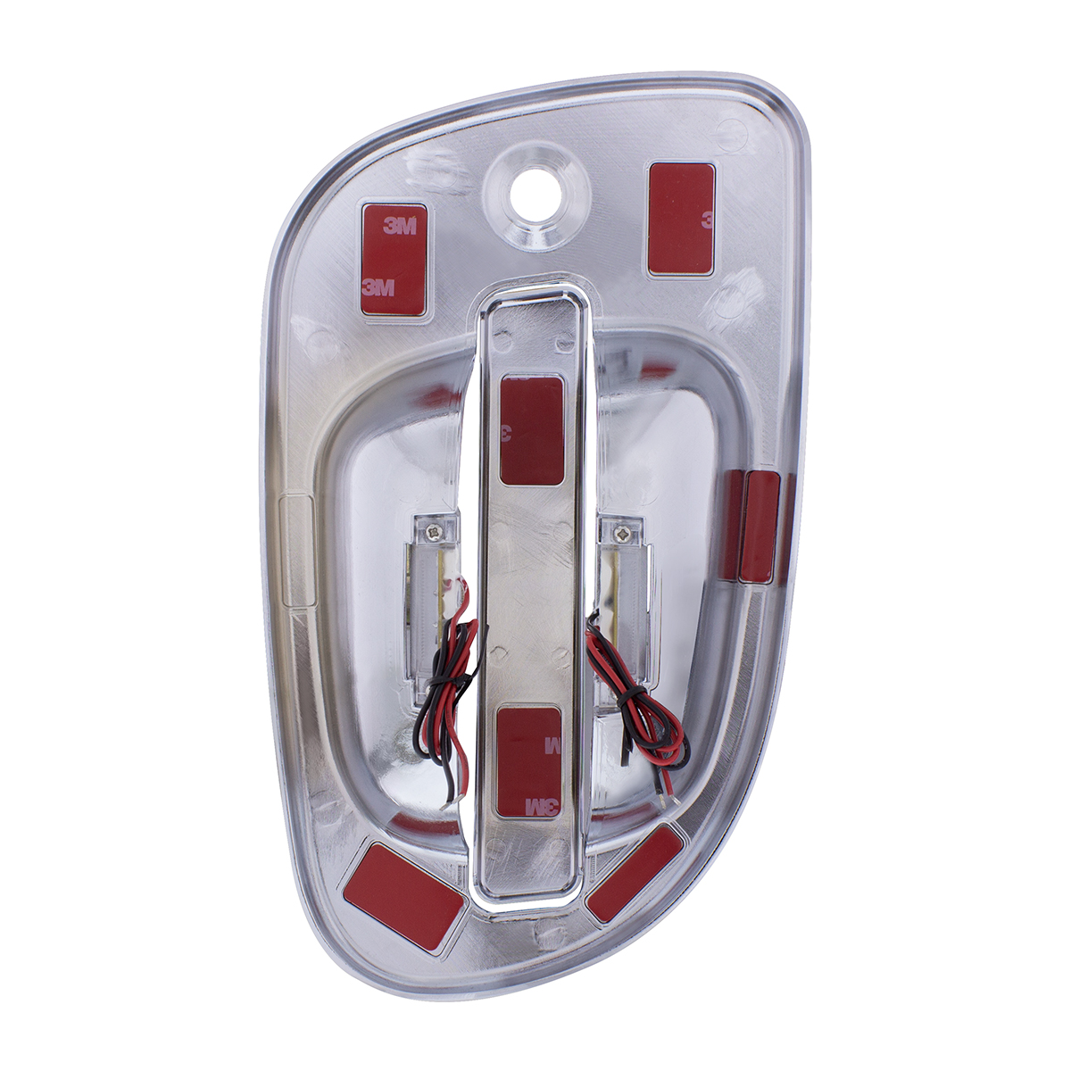 6 Red LED Chrome Door Handle Cover for Freightliner - Passenger - Thumbnail 3