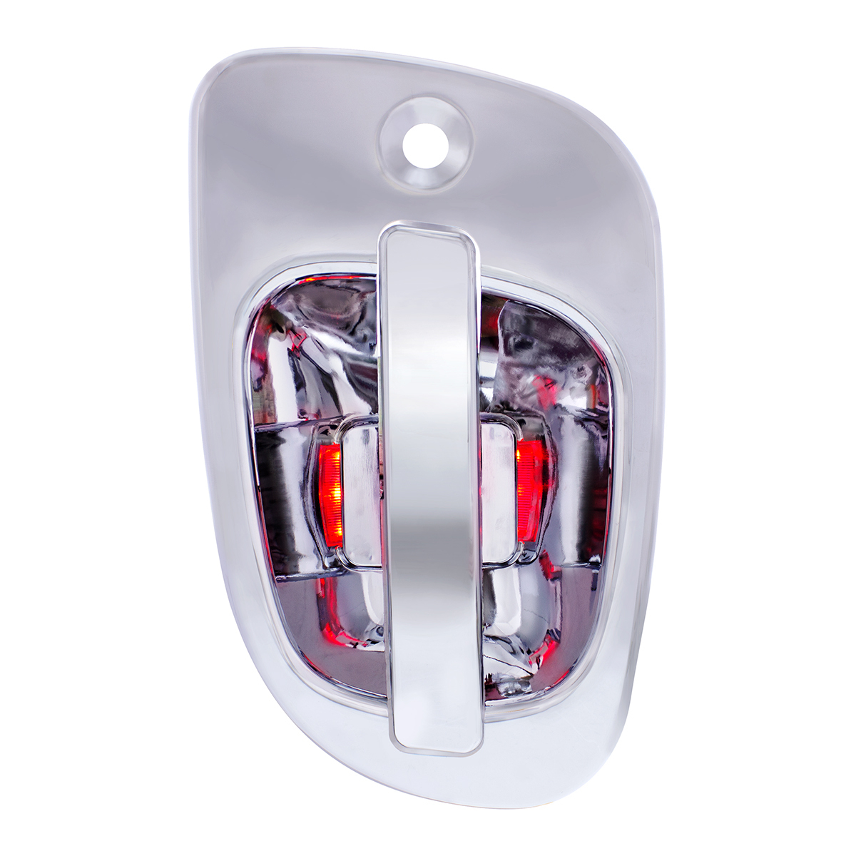 6 Red LED Chrome Door Handle Cover for Freightliner - Passenger - Thumbnail 5