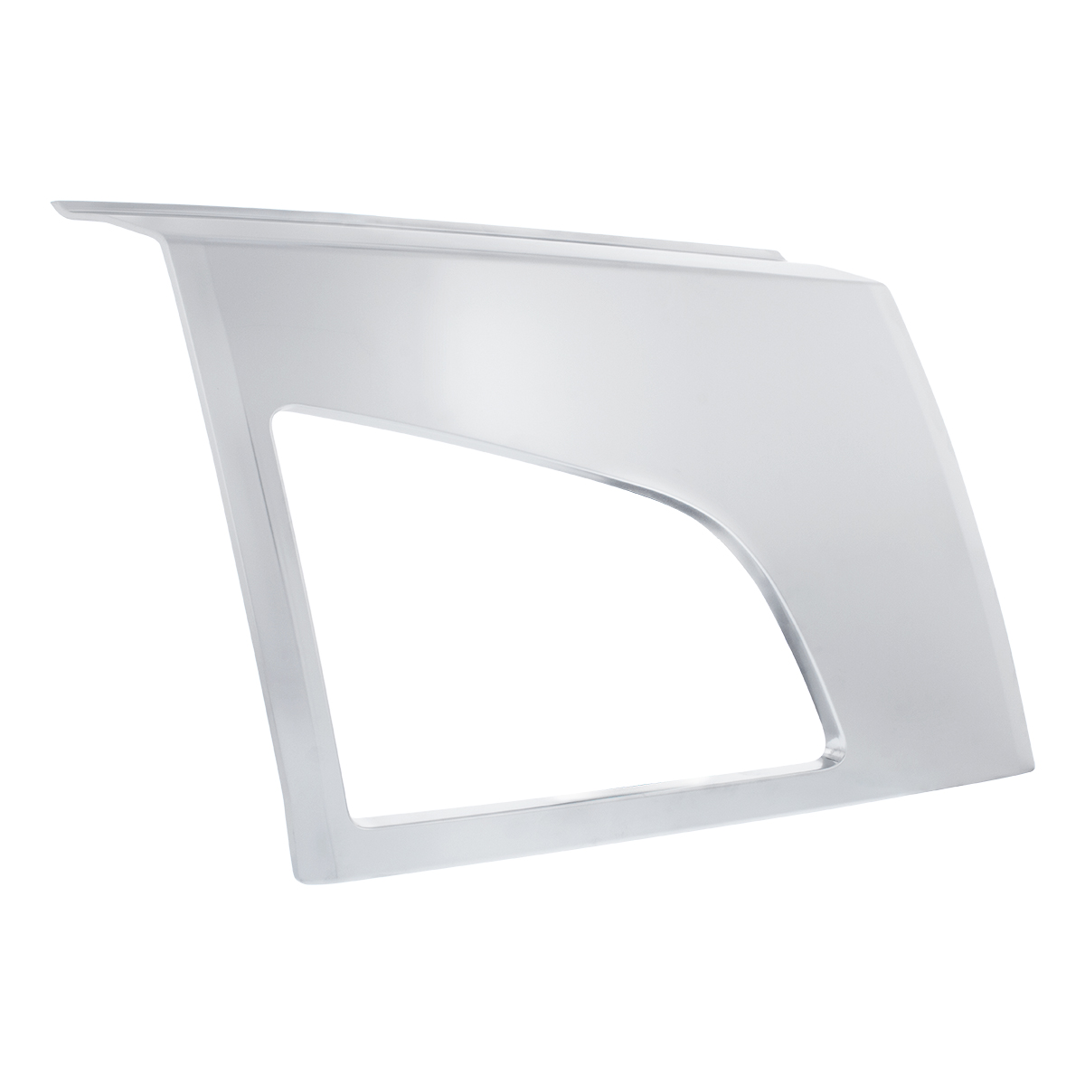 ABS Satin Silver Bumper Fog Light Hole Cover For 2018-2024 Volvo VNL - Passenger - Thumbnail 2