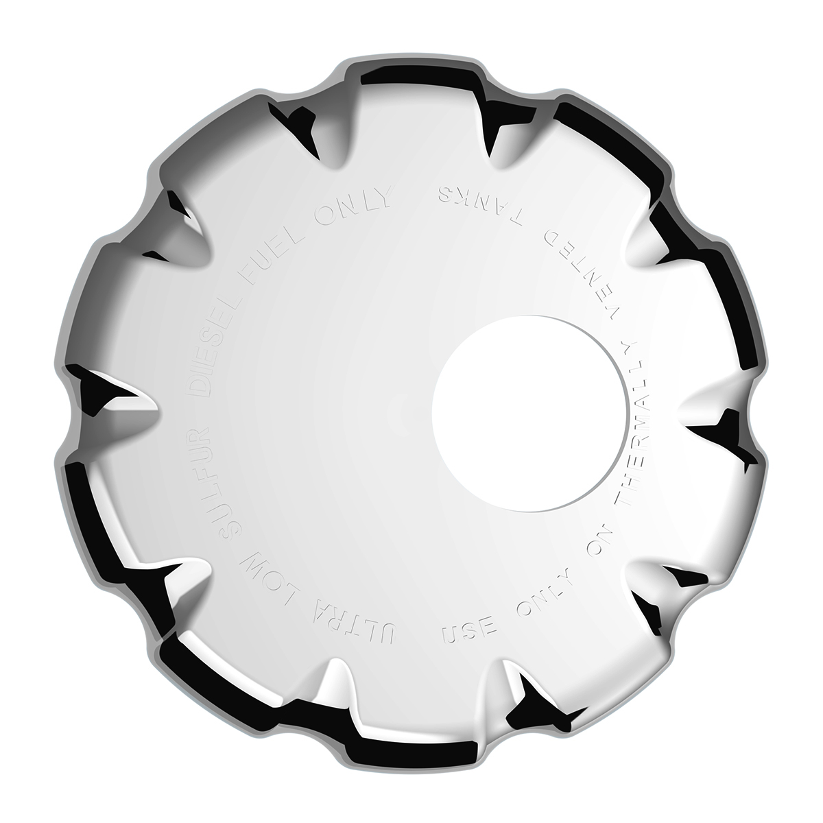 Chrome Plastic Fuel Cap Cover For Volvo - Locking - Thumbnail 5
