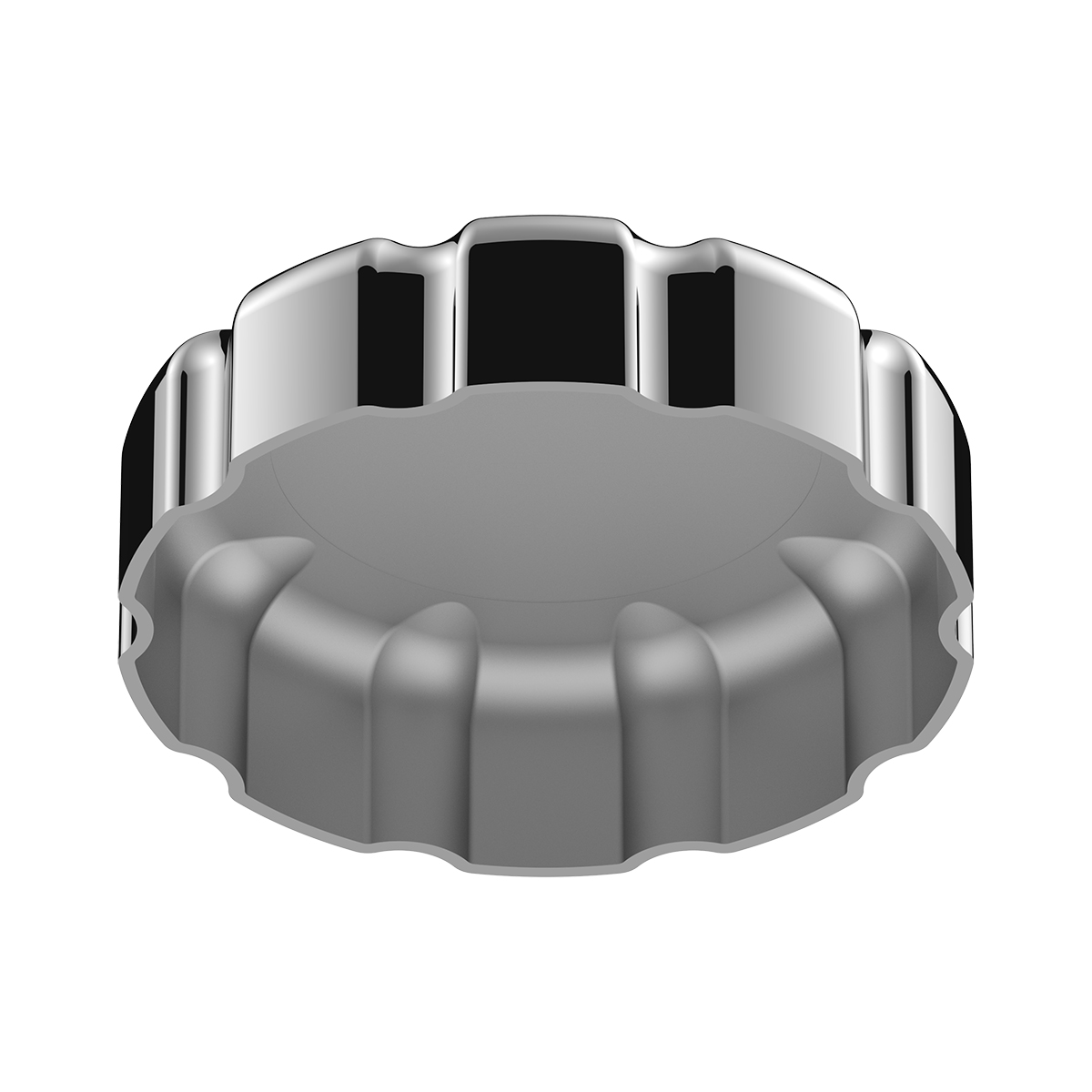 Chrome Plastic Fuel Cap Cover For Volvo - Non-Locking - Thumbnail 4