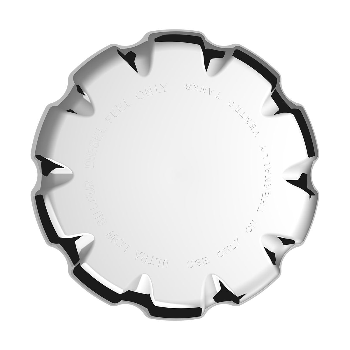Chrome Plastic Fuel Cap Cover For Volvo - Non-Locking - Thumbnail 5