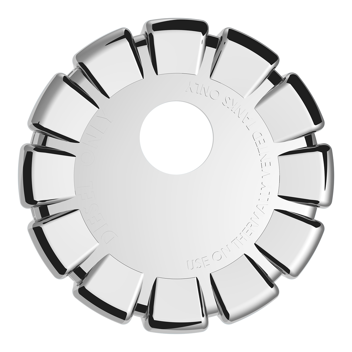 Chrome Plastic Fuel Cap Cover For Kenworth - Locking - Thumbnail 5