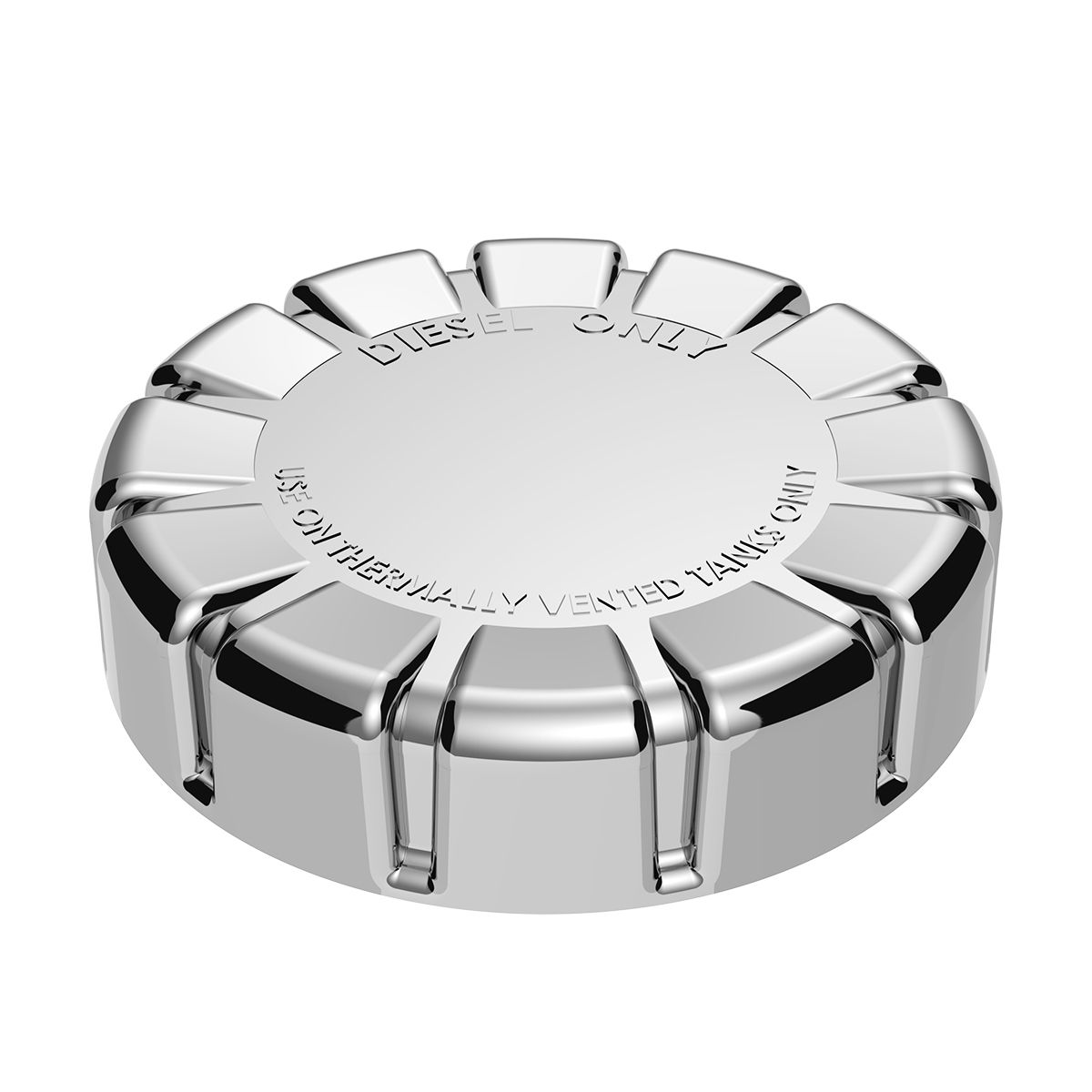 Chrome Plastic Fuel Cap Cover For Kenworth - Non-Locking