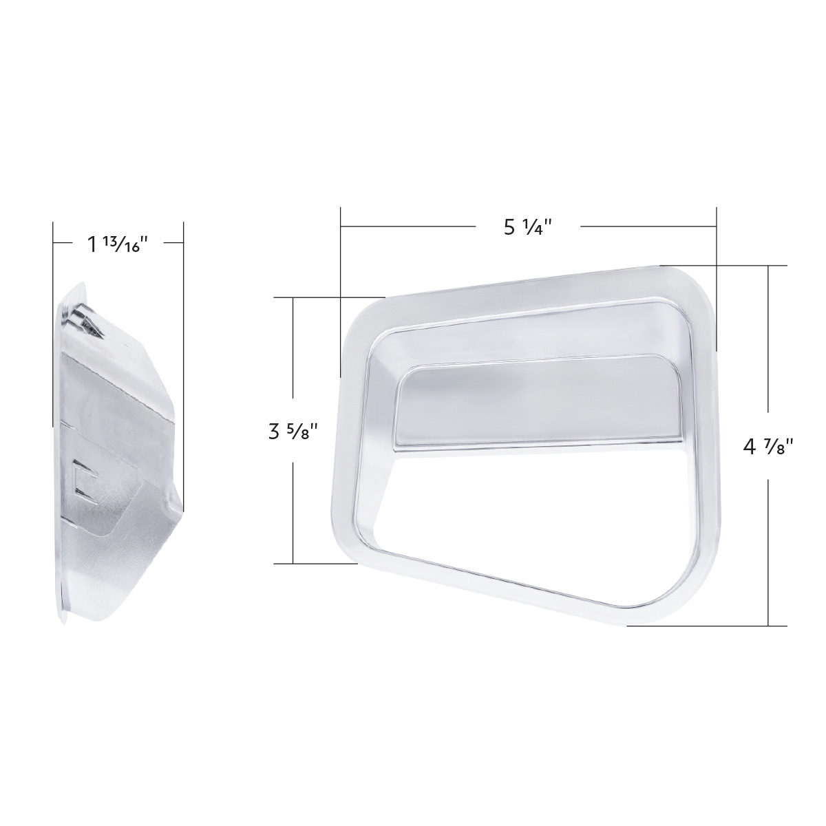 Chrome Plastic Fairing Latch Cover For 2018-2024 Volvo VNL-Passenger Front - Thumbnail 6