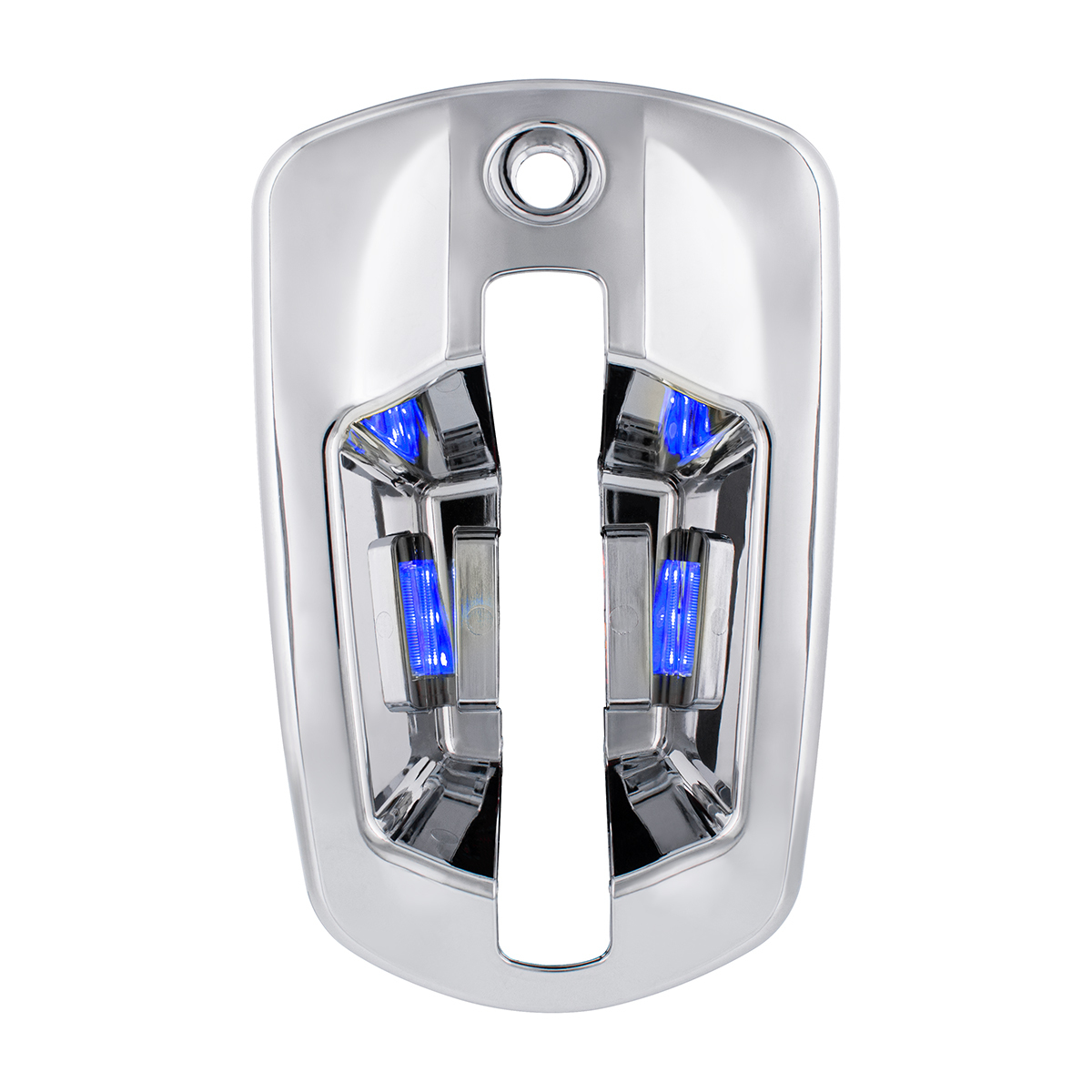 6 LED Chrome Door Handle Cover For 2018-2025 Freightliner Cascadia - Driver, Blue LED - Thumbnail 8