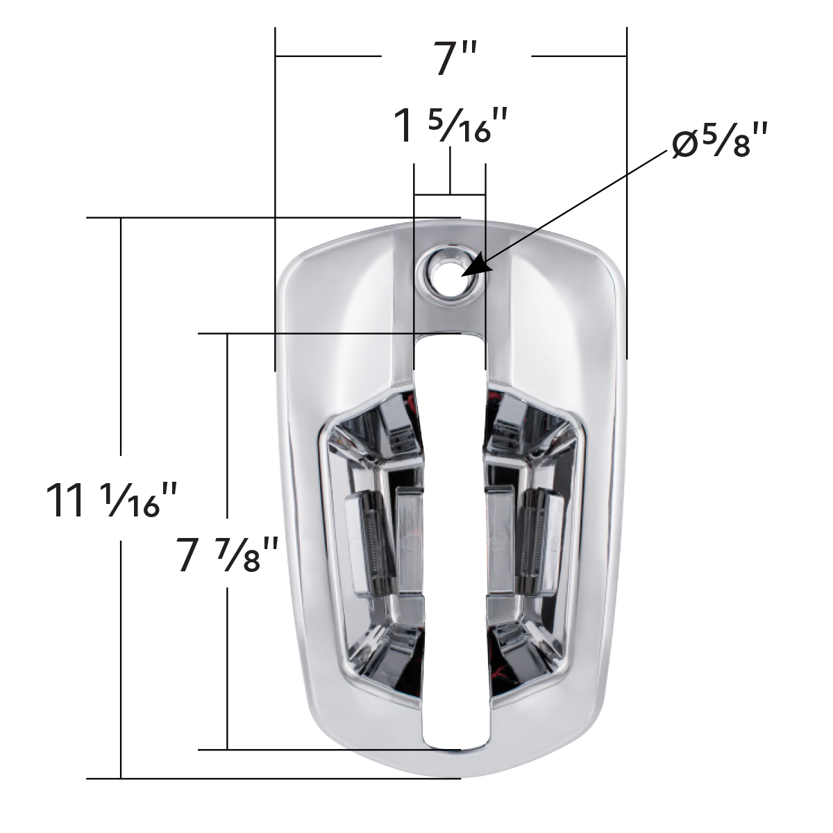 6 LED Chrome Door Handle Cover For 2018-2025 Freightliner Cascadia - Driver, Green LED - Thumbnail 7