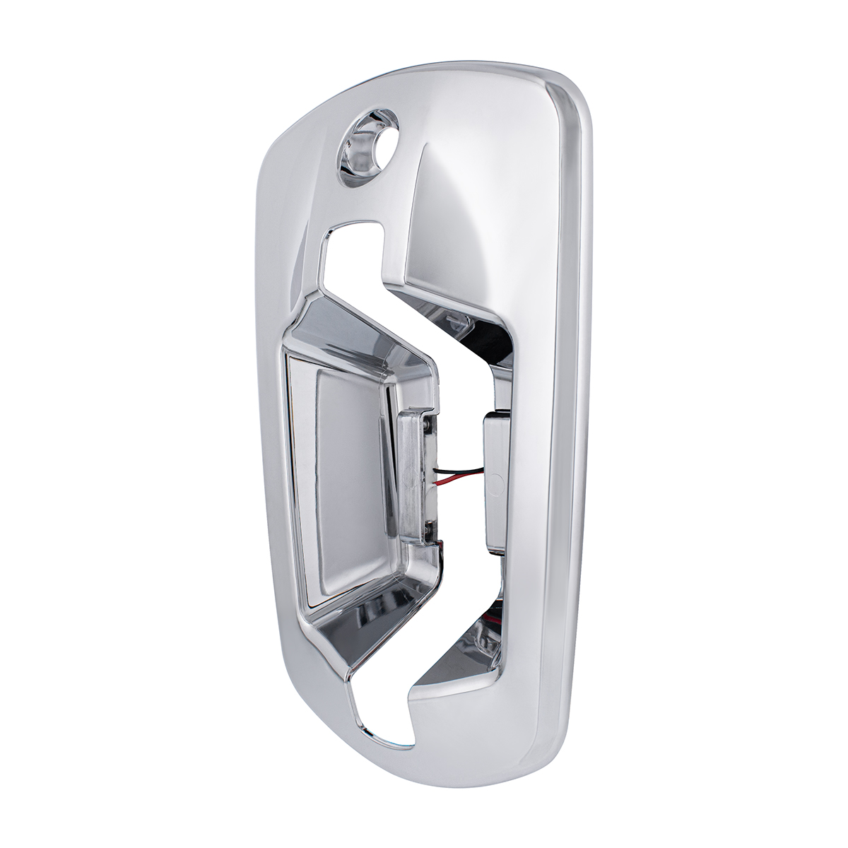 6 LED Chrome Door Handle Cover For 2018-2025 Freightliner Cascadia - Passenger, White LED - Thumbnail 3
