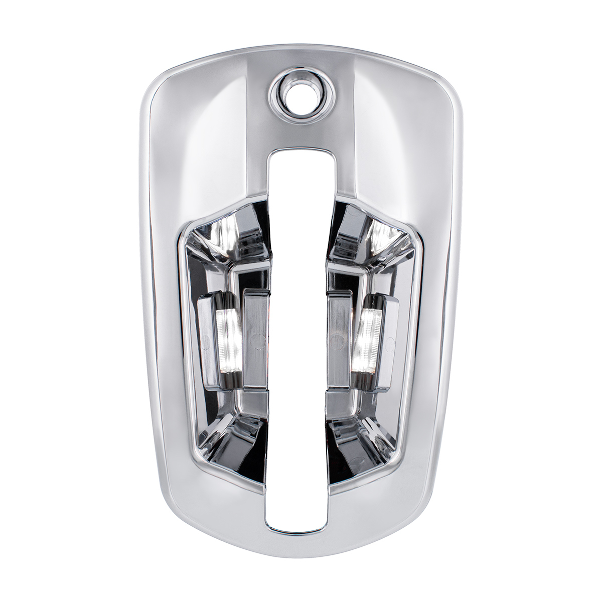 6 LED Chrome Door Handle Cover For 2018-2025 Freightliner Cascadia - Passenger, White LED - Thumbnail 8