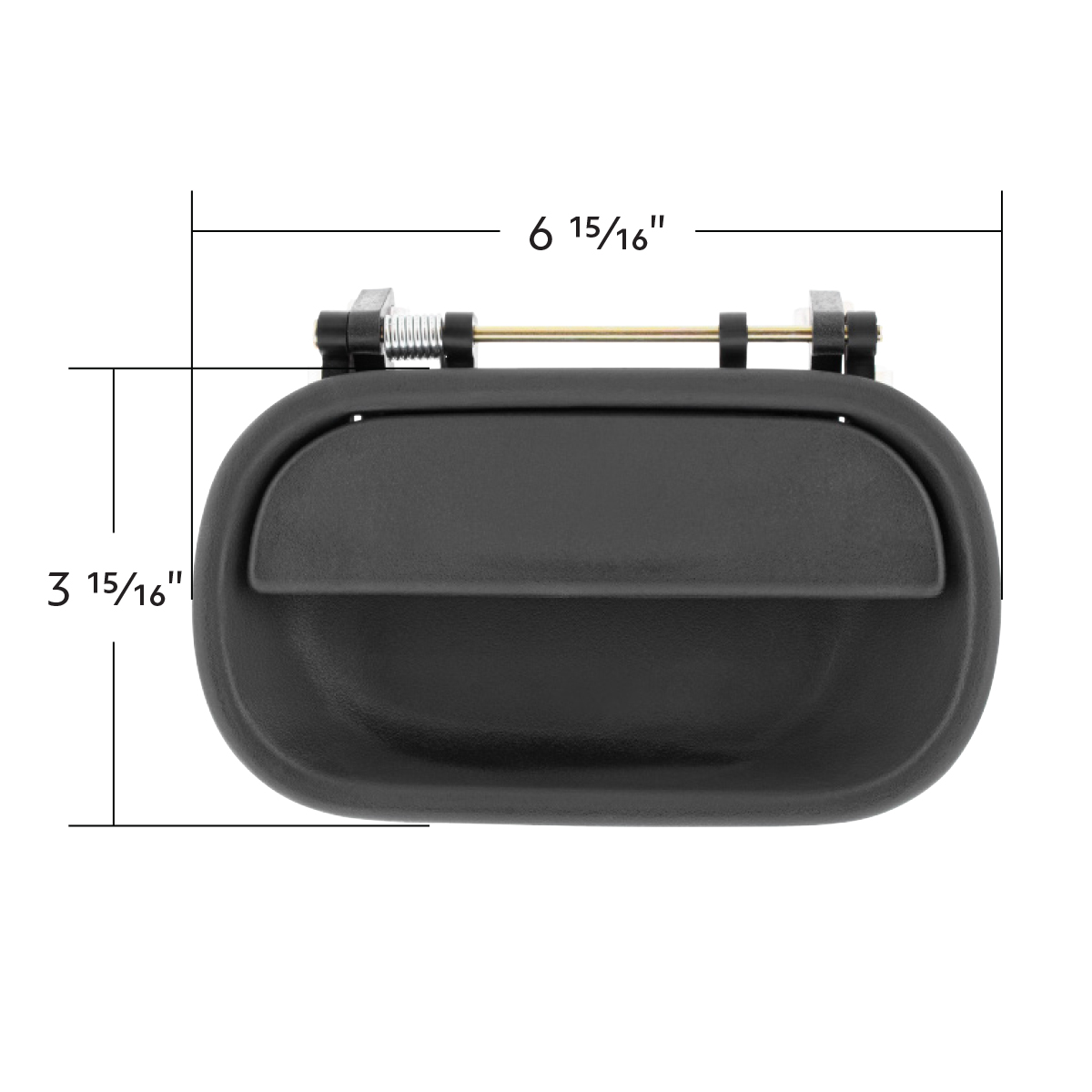 Black Plastic Exterior Door Handle For 1995-2007 Isuzu NPR - Driver - Thumbnail 6