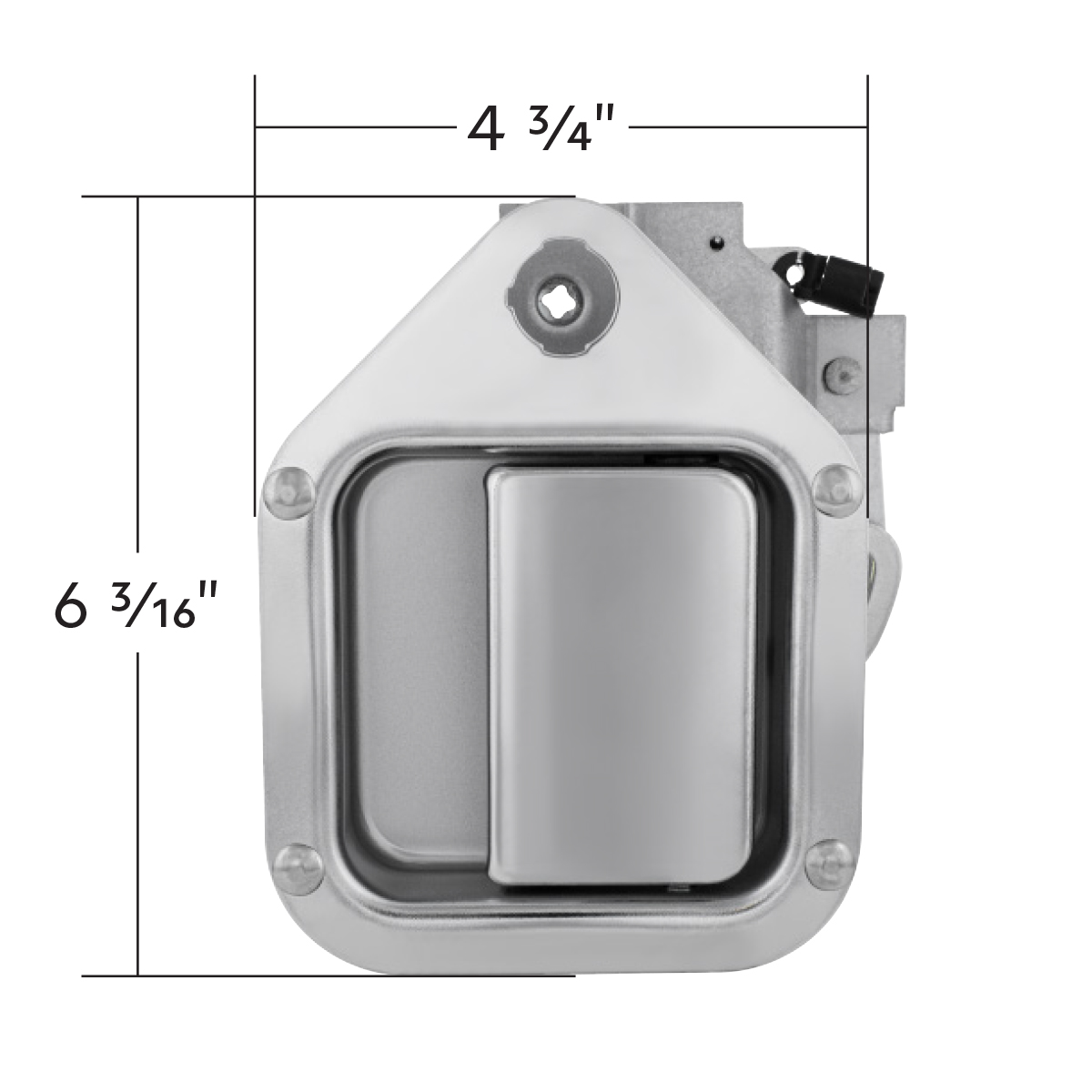 Chrome Exterior Handle For 1982-2006 Kenworth W900/T800/T600 - Driver (Bulk) - Thumbnail 5