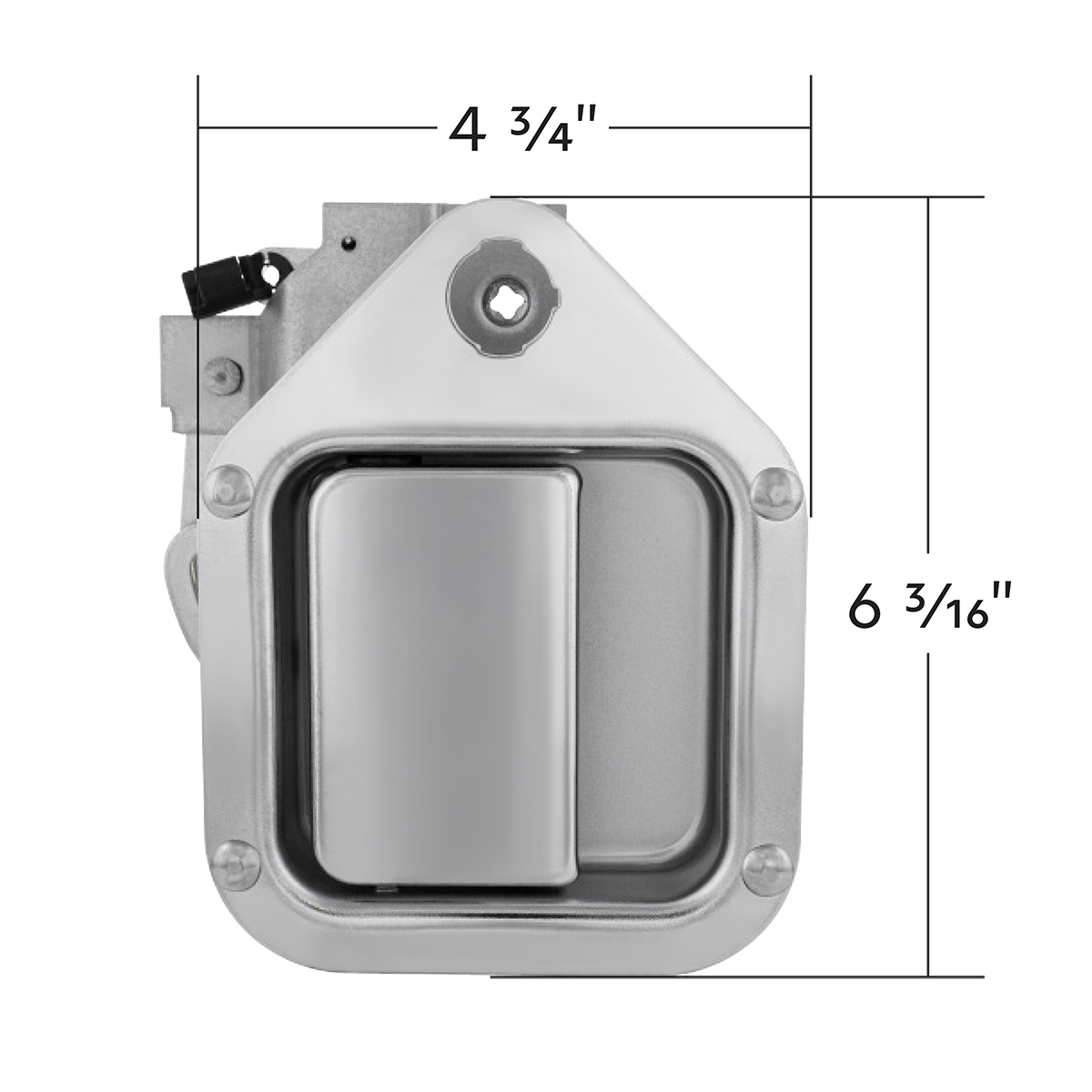 Chrome Exterior Handle For 1982-2006 Kenworth W900/T800/T600 - Passenger (Bulk) - Thumbnail 5