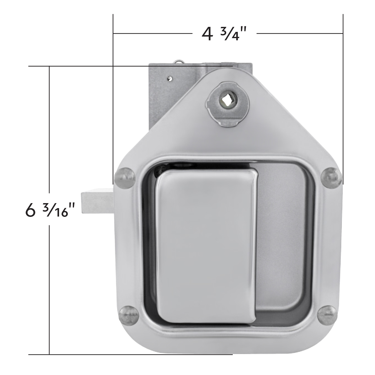 Exterior Sleeper Storage Door Handle For Kenworth W900/T800 (2004-2015), Short Striker - Passenger (Bulk) - Thumbnail 6