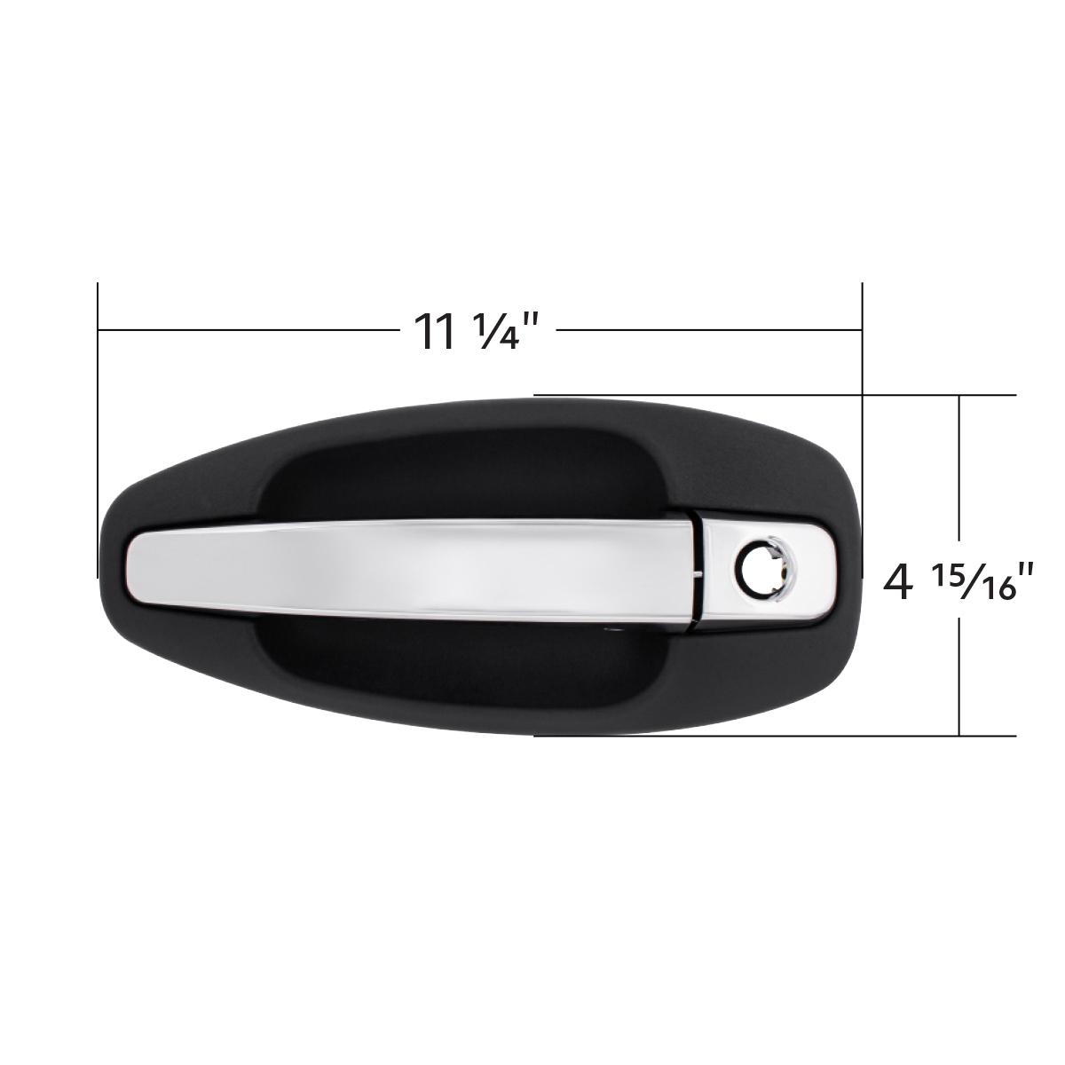 Chrome Exterior Handle For Kenworth T680/T880 (2013-2025) And W990 (2019-2025) - Driver (Bulk) - Thumbnail 5