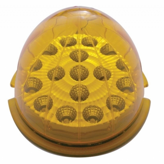 Fog Light Cover With Amber LED Hi/Lo Clear Style Reflector Light For 2007-17 KW T660- Driver -Amber Lens - Thumbnail 2