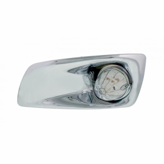 Fog Light Cover With 19 LED Watermelon Light For 2007-17 KW T660 (Driver) - Amber LED/ Clear Lens