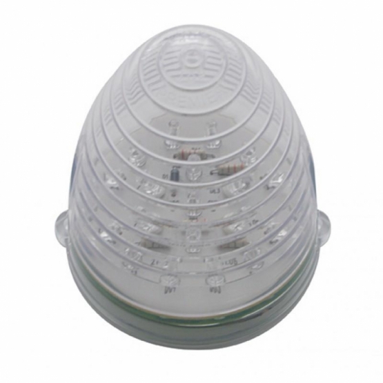 Fog Light Cover With 19 LED Beehive Light For 2007-2017 KW T660 (Driver) - Amber LED/ Clear Lens - Thumbnail 2