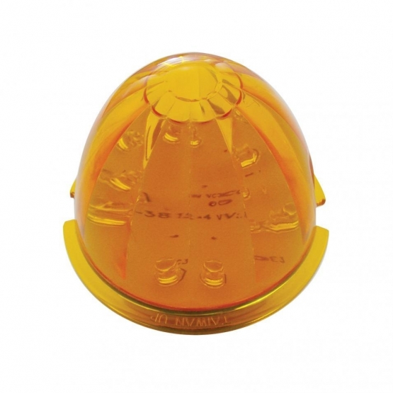 Fog Light Cover With 17 LED Watermelon Light For 2007-17 KW T660- Passenger -Amber LED/ Amber Lens - Thumbnail 2