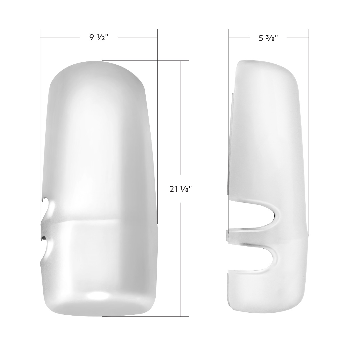 Chrome Mirror Cover For 2013-2025 Kenworth T680-Driver - Thumbnail 5