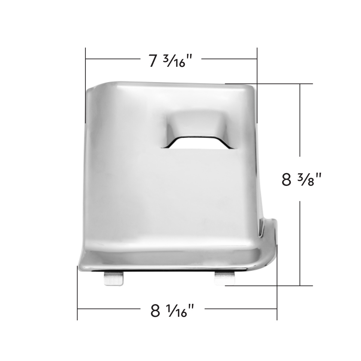 Chrome Fuse Compartment Access Cover For Kenworth T680 - Thumbnail 6