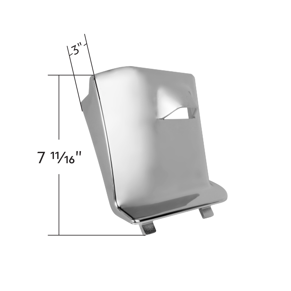 Chrome Fuse Compartment Access Cover For Kenworth T680 - Thumbnail 7