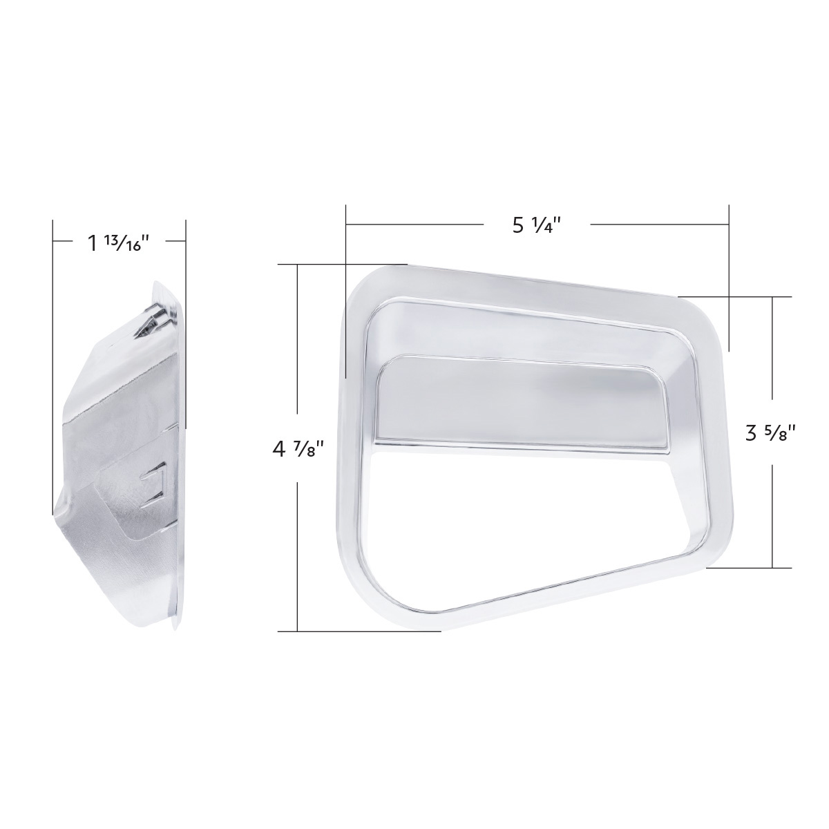 Chrome Plastic Fairing Latch Cover For 2018-2024 Volvo VNL-Driver Front - Thumbnail 6