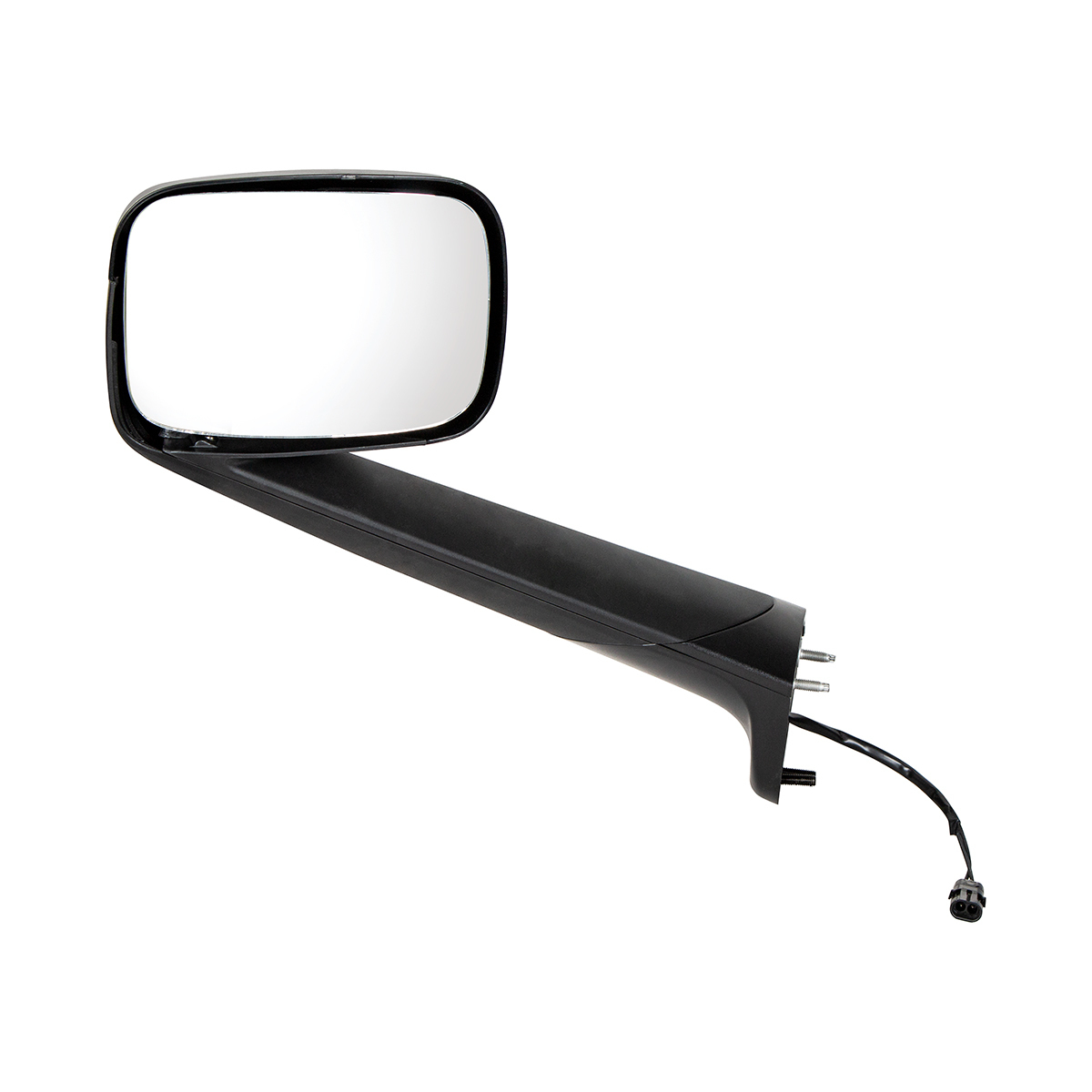 Black Hood Mirror With Heated Lens For 2018-2025 Freightliner Cascadia - Driver - Thumbnail 6