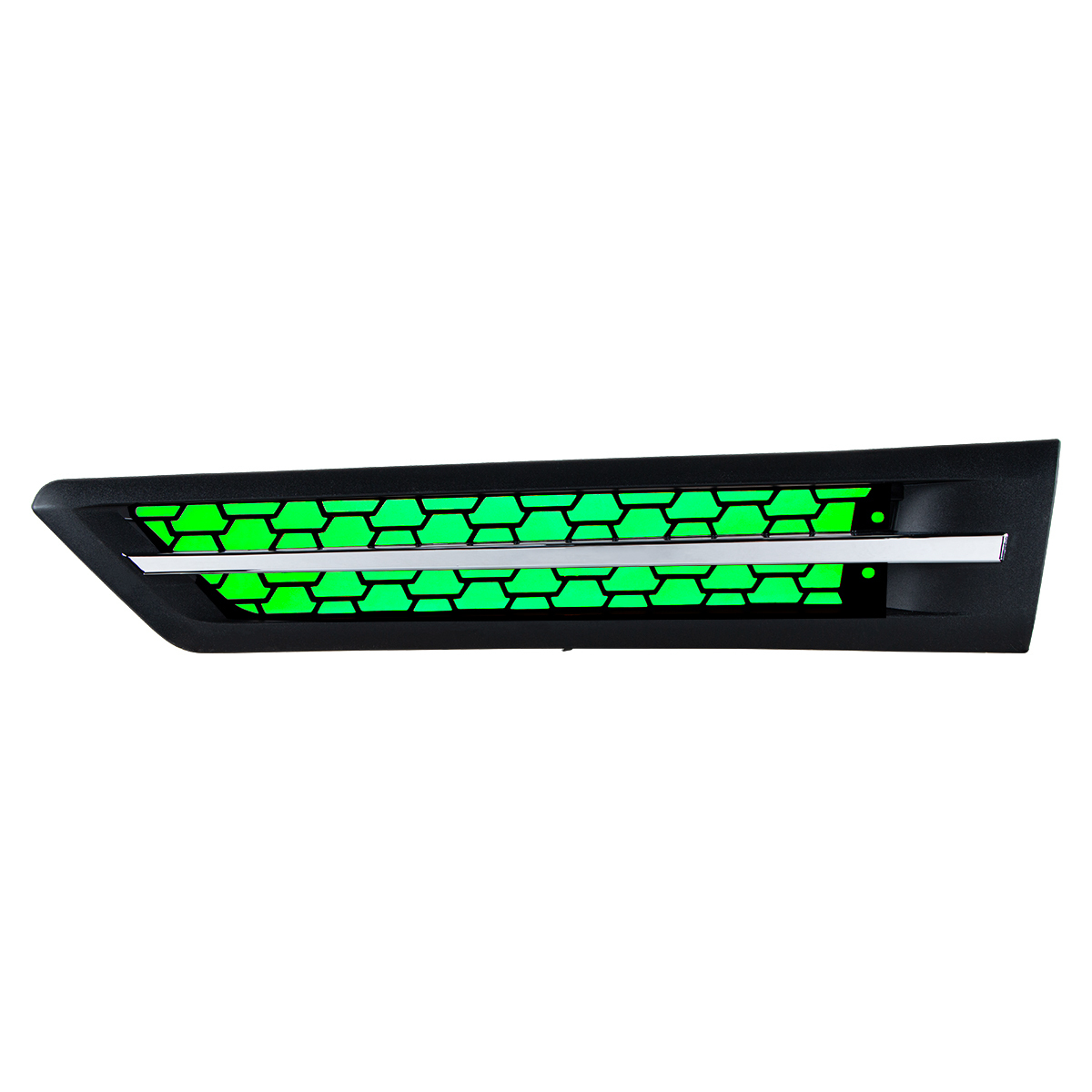 Hood Air Intake Grille With Green LED For 2018-2024 Freightliner Cascadia 126 - Driver - Thumbnail 7