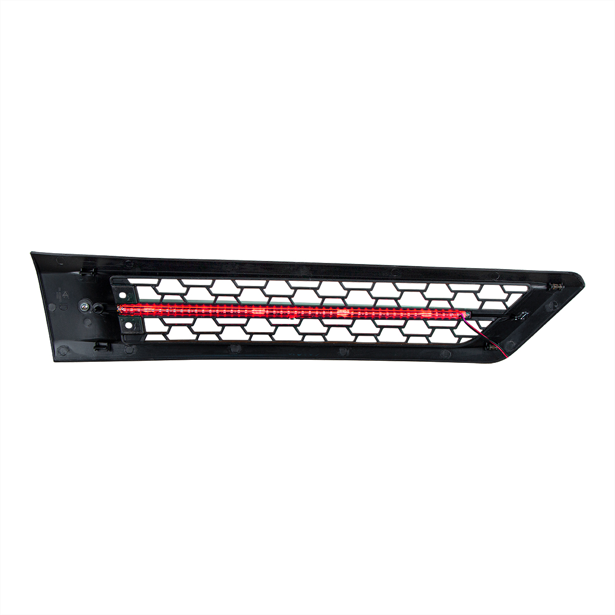 Hood Air Intake Grille With Red LED For 2018-2024 Freightliner Cascadia 126 - Driver - Thumbnail 4