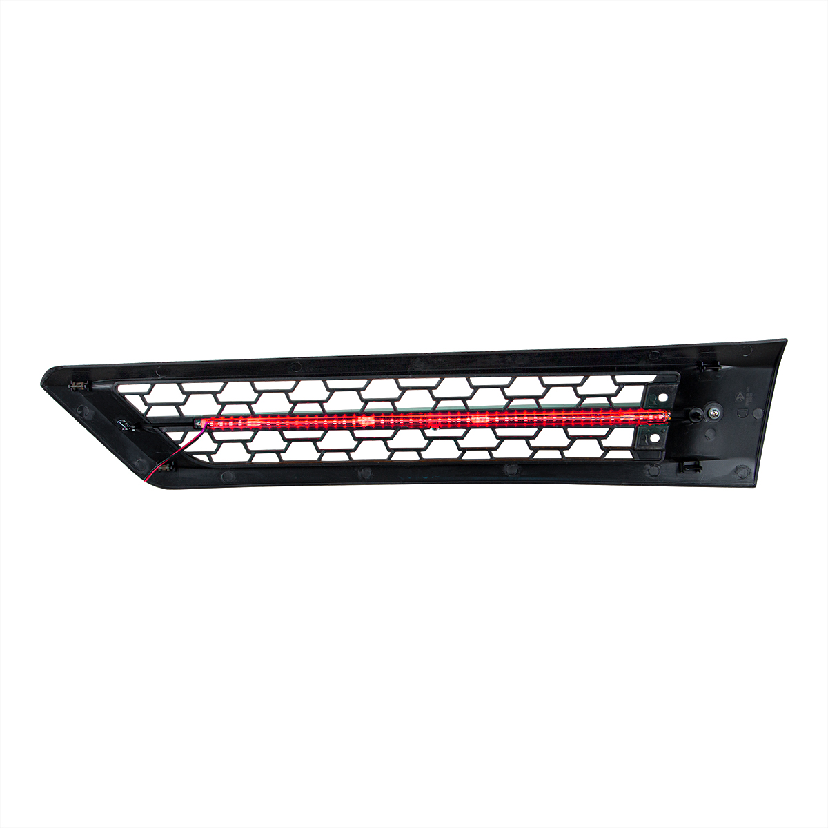 Hood Air Intake Grille With Red LED For 2018-2024 Freightliner Cascadia 126 - Passenger - Thumbnail 4