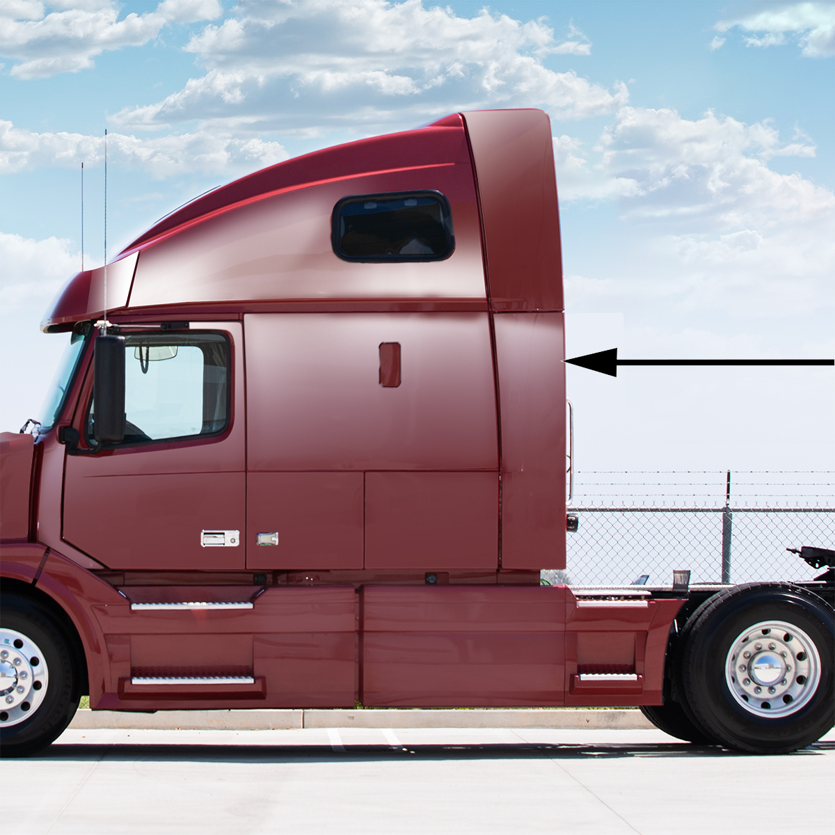 Lower Side Cab Fairing Extension For 2003-2017 Volvo VNL-Driver - Thumbnail 7