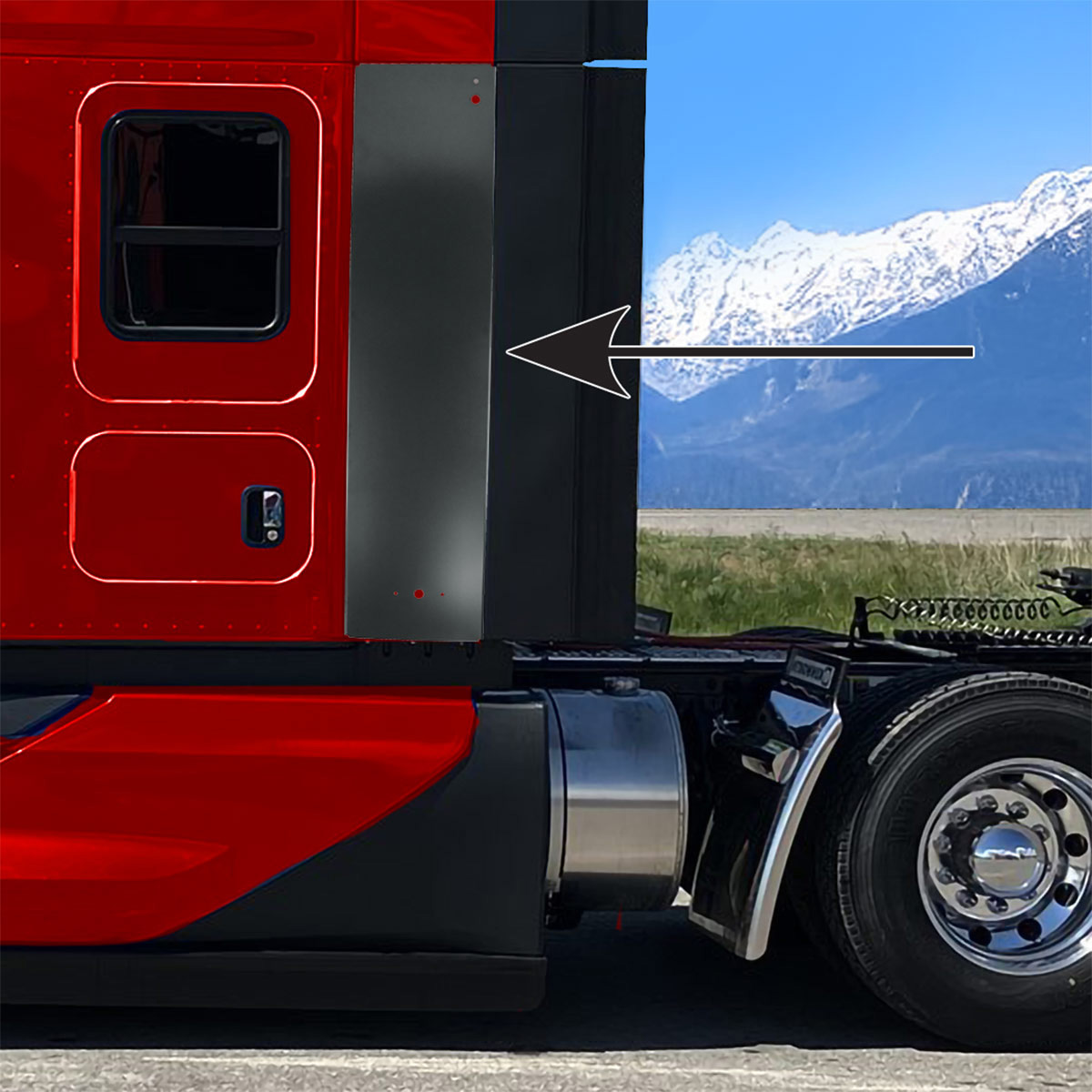 Lower Side Cab Fairing Extension For 2022-2025 Kenworth T680-Driver - Thumbnail 8