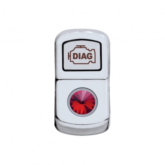 "Diagnostic" Rocker Switch Cover With Red Crystal