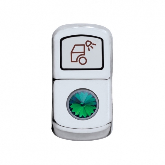 "Load Light" Rocker Switch Cover With Green Crystal