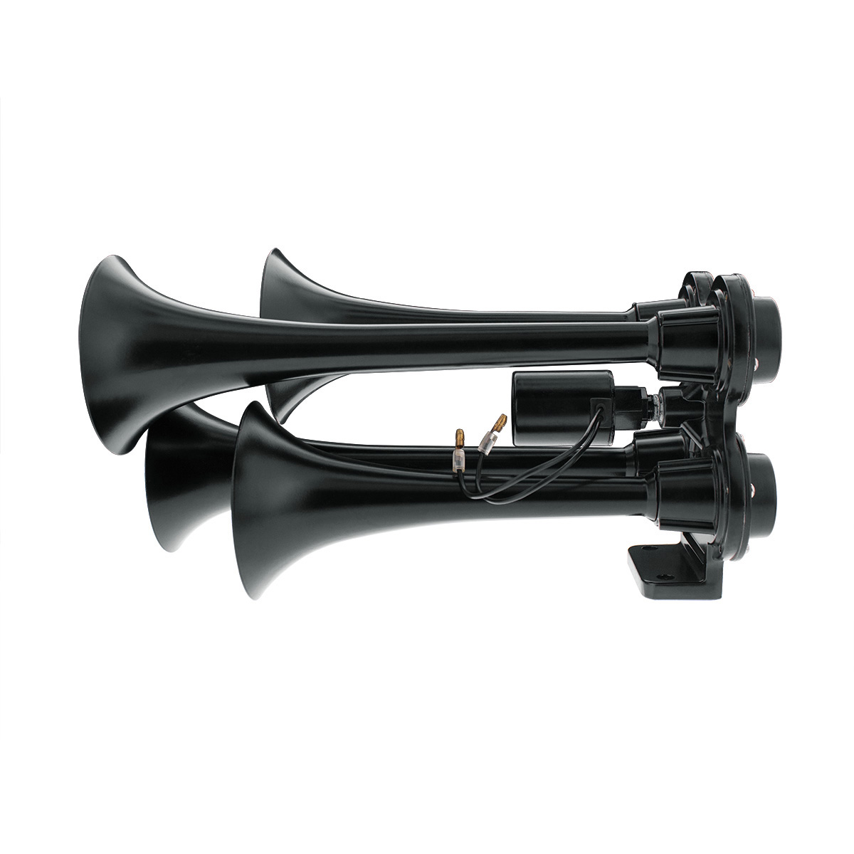 4 Trumpet Mini Train Horn-Black - Thumbnail 2