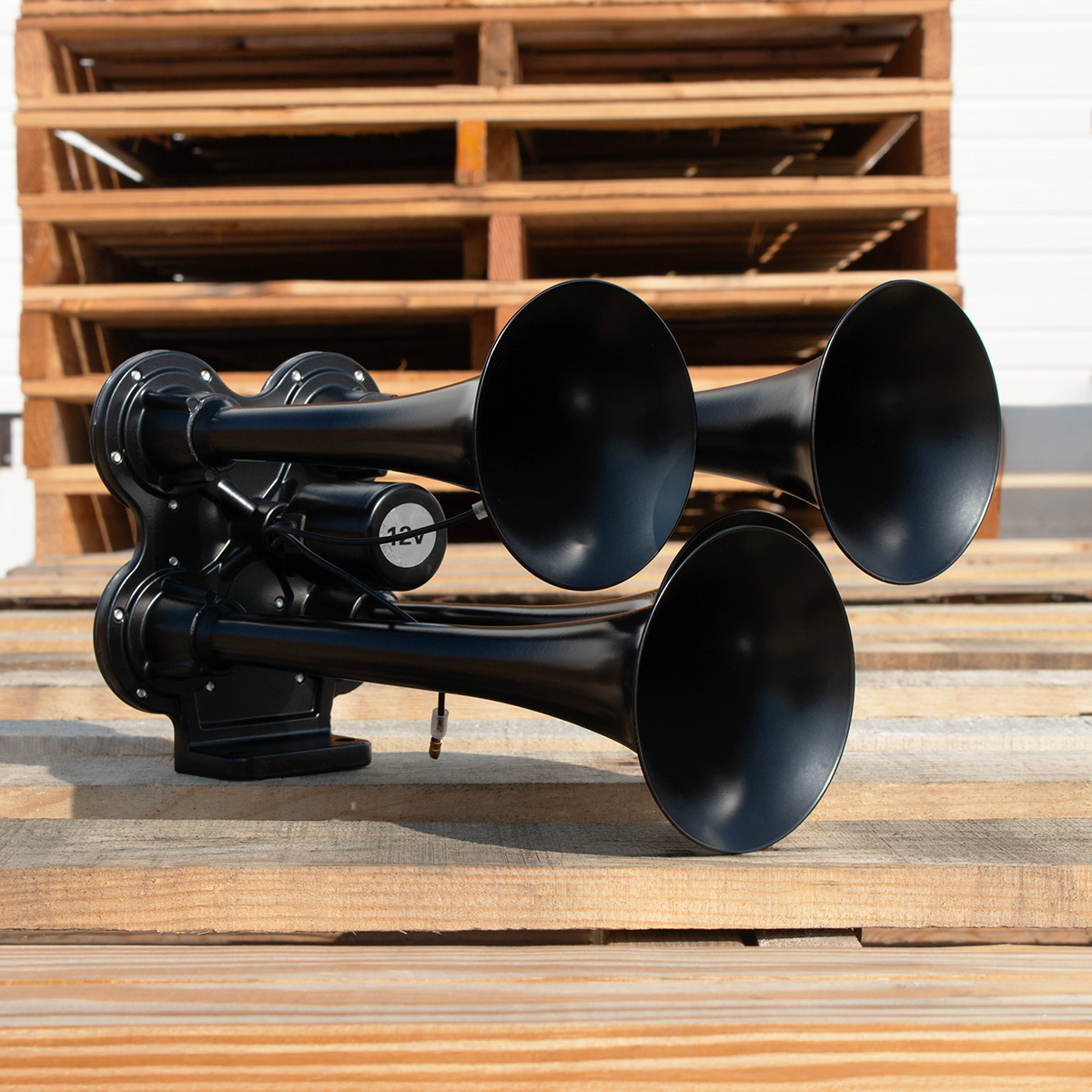 4 Trumpet Mini Train Horn-Black - Thumbnail 13