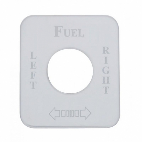 Stainless Steel Switch Name Plate For Kenworth - Fuel Level Left/Right
