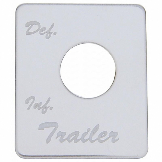 Stainless Steel Switch Name Plate For Peterbilt - Trailer Air Suspension