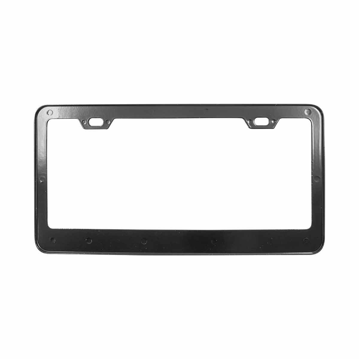 Black Wide Bottom 2 Hole License Plate Frame - Thumbnail 3