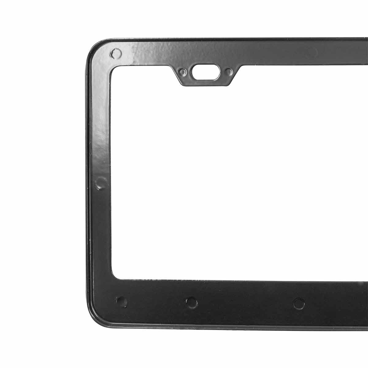 Black Wide Bottom 2 Hole License Plate Frame - Thumbnail 4