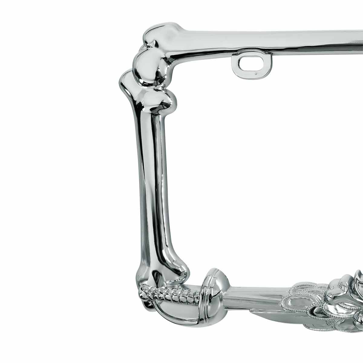 Pirate License Plate Frame - Chrome - Thumbnail 3