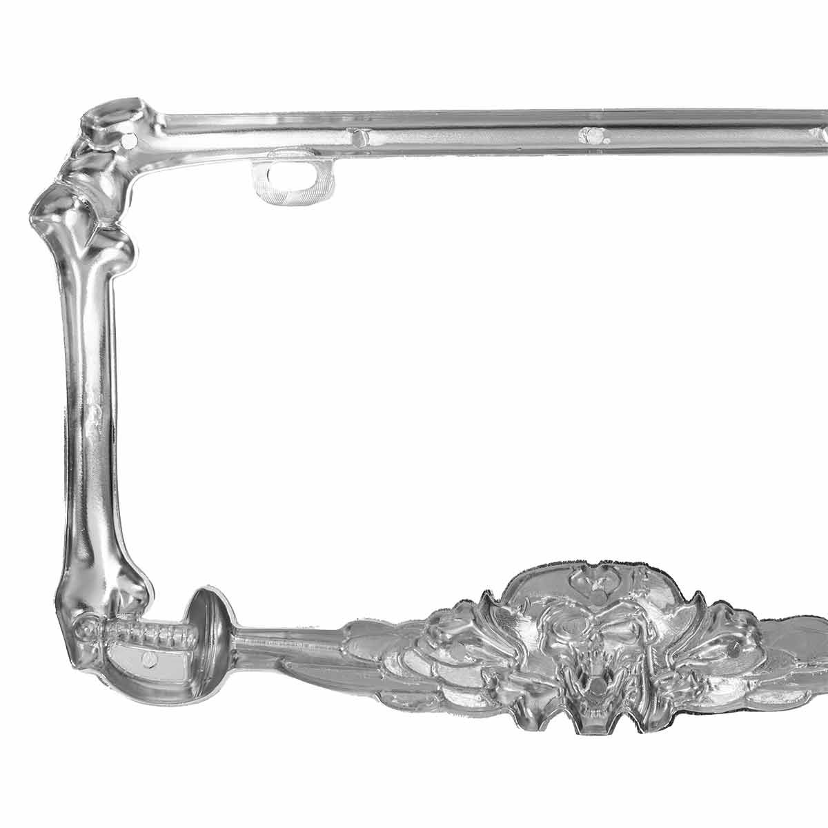 Pirate License Plate Frame - Chrome - Thumbnail 5