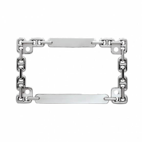 Chrome Chain Motorcycle License Plate Frame