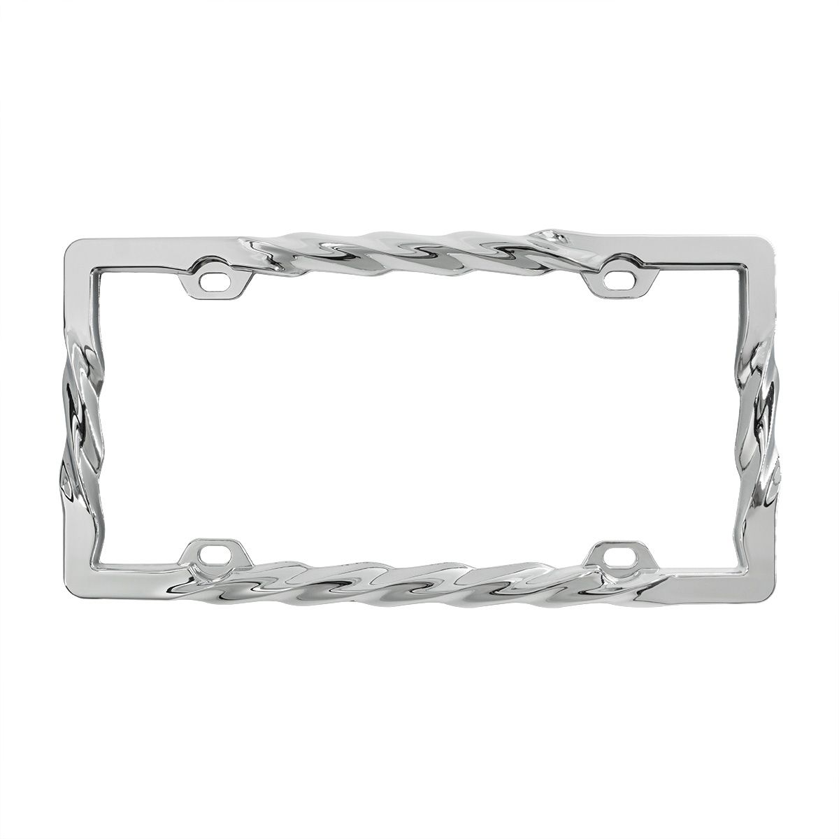 Chrome Twist License Plate Frame