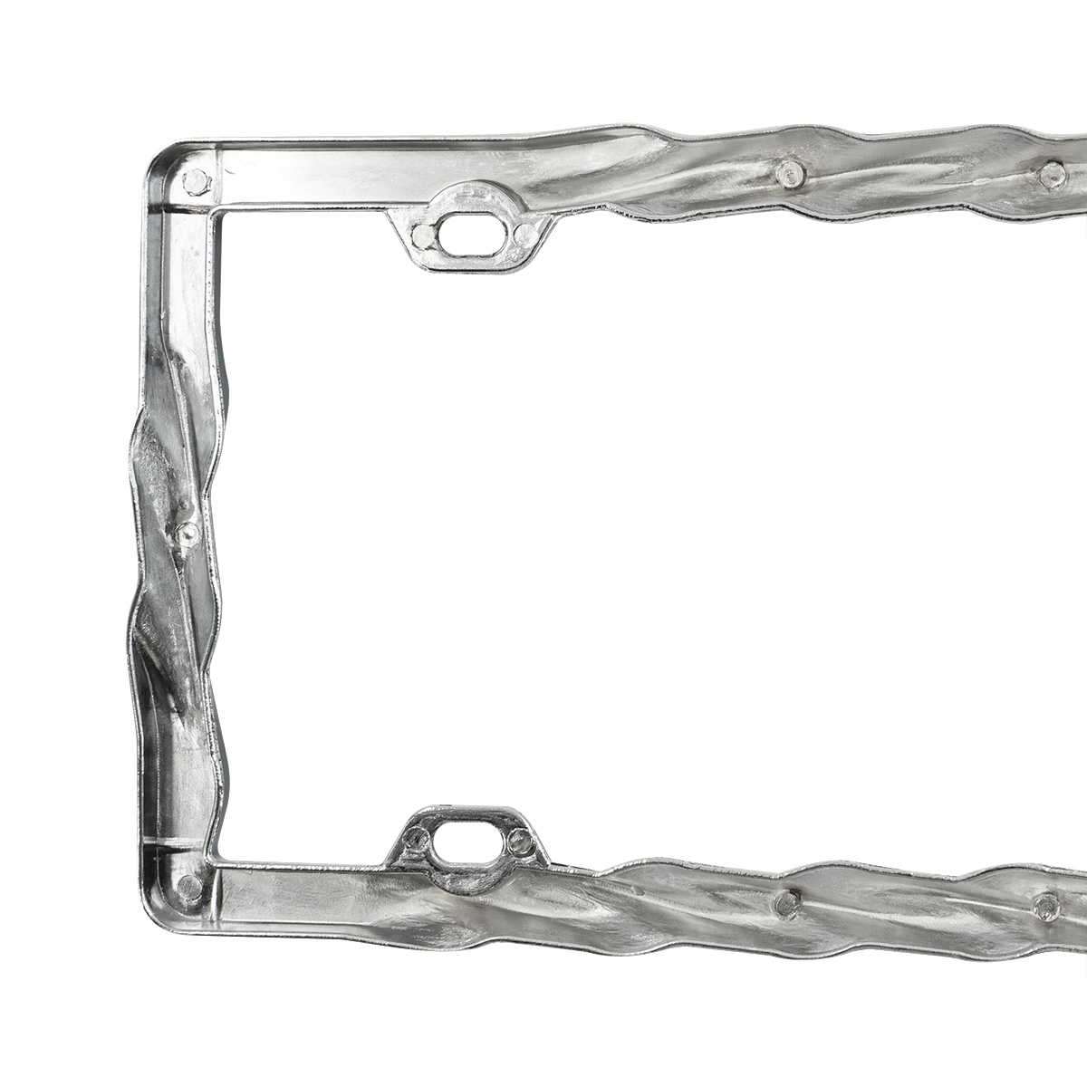 Chrome Twist License Plate Frame - Thumbnail 4